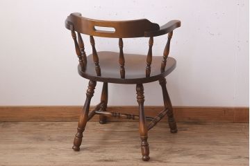中古　キツツキ　飛騨産業　穂高　アームチェア(キャプテンチェア)(2)