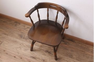 中古　キツツキ　飛騨産業　穂高　アームチェア(キャプテンチェア)(3)