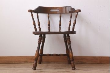 中古　キツツキ　飛騨産業　穂高　アームチェア(キャプテンチェア)(3)