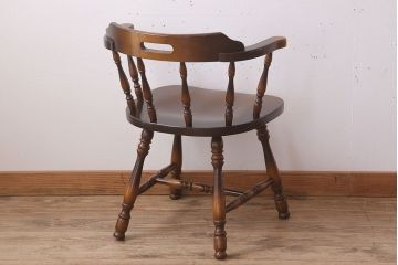 中古　キツツキ　飛騨産業　穂高　アームチェア(キャプテンチェア)(3)
