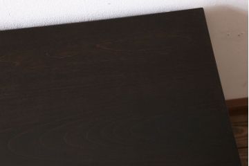 アンティーク家具　アンティーク　モダンな前面黒檀の脚付きローボード(テレビボード)
