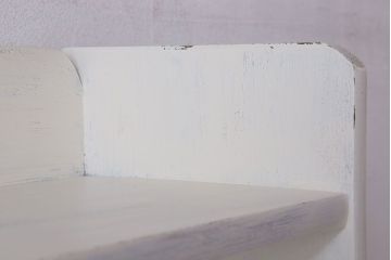 アンティーク家具　アンティークペイント　ホワイトカラーの古い本棚