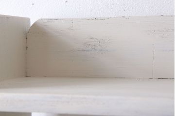 アンティーク家具　アンティークペイント　ホワイトカラーの古い本棚