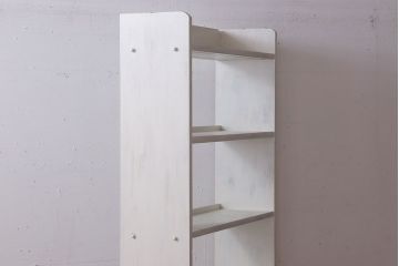 アンティーク家具　アンティークペイント　ホワイトカラーの古い本棚