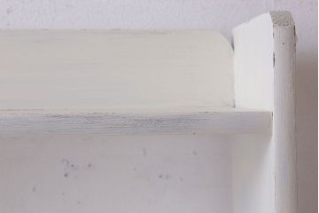 アンティーク家具　アンティークペイント　ホワイトカラーの古い本棚