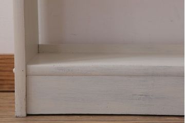 アンティーク家具　アンティークペイント　ホワイトカラーの古い本棚