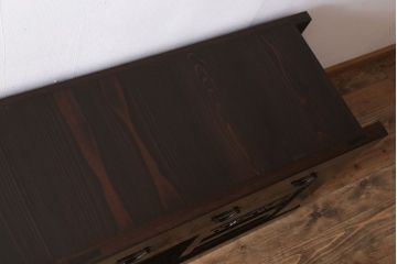 アンティーク家具　特大サイズ!アンティーク九尺水屋箪笥ローボード(テレビ台、キャビネット、収納棚)