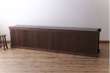 アンティーク家具　特大サイズ!アンティーク九尺水屋箪笥ローボード(テレビ台、キャビネット、収納棚)