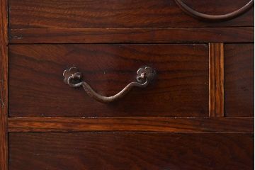 アンティーク雑貨　総欅材製!レトロなアンティーク裁縫箱(小引き出し)(3)