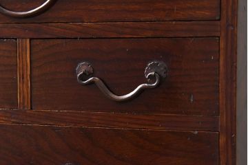 アンティーク雑貨　総欅材製!レトロなアンティーク裁縫箱(小引き出し)(3)