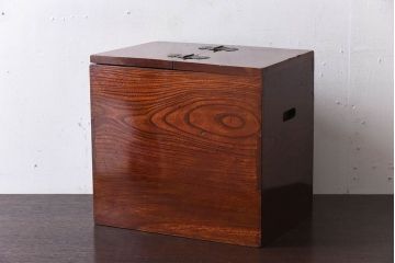 アンティーク雑貨　総欅材製!レトロなアンティーク裁縫箱(小引き出し)(3)