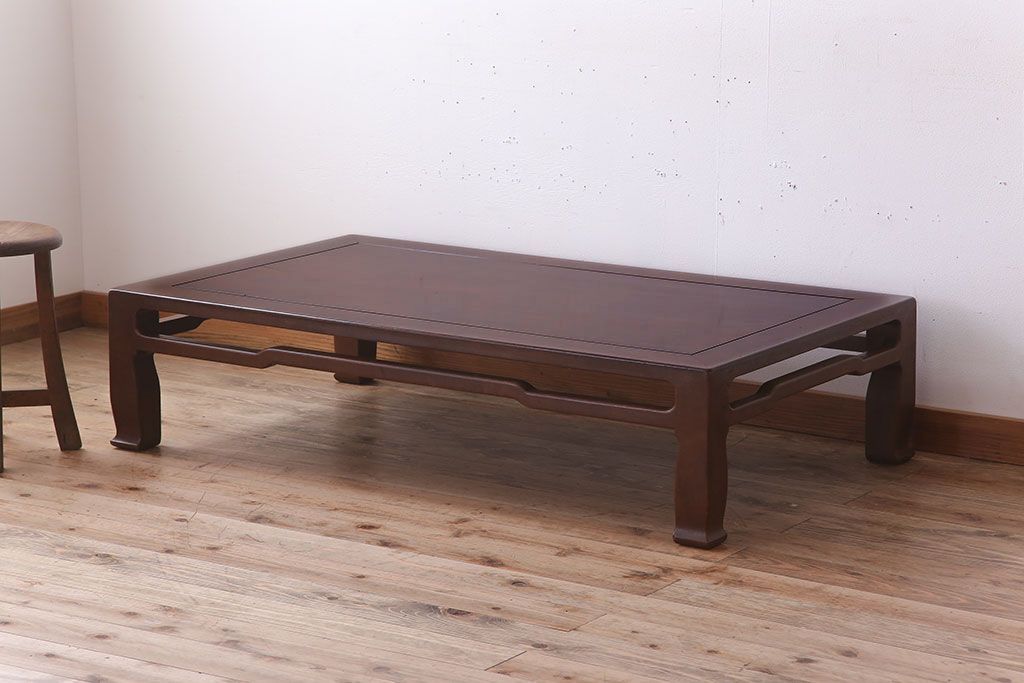 アンティーク家具　和製アンティーク　総欅材の座卓(センターテーブル)(3)