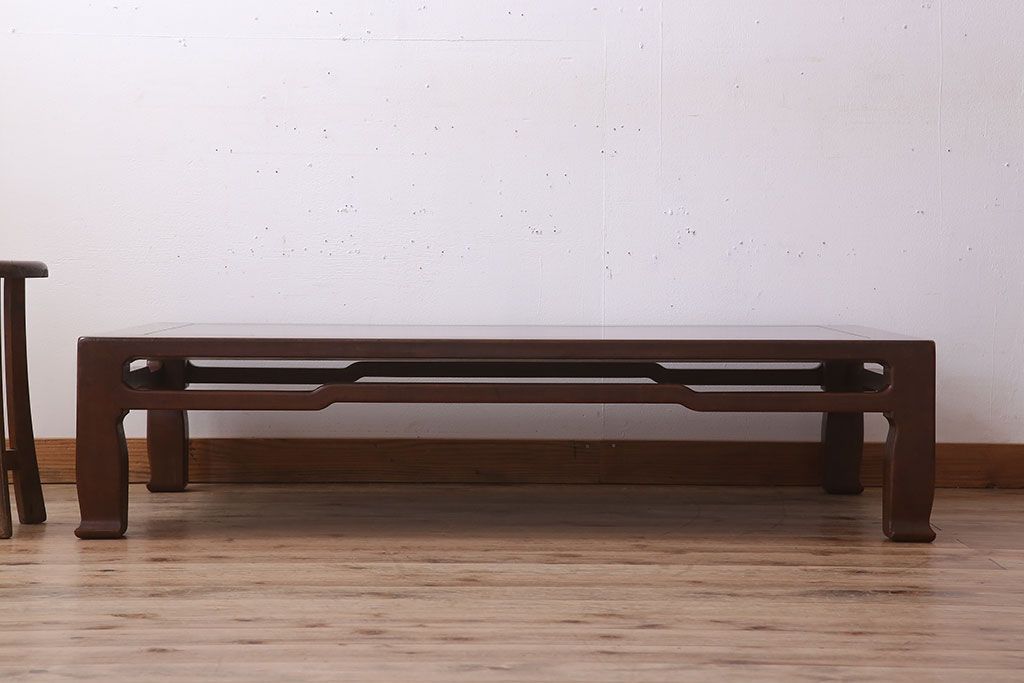 アンティーク家具　和製アンティーク　総欅材の座卓(センターテーブル)(3)