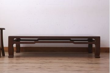 アンティーク家具　和製アンティーク　総欅材の座卓(センターテーブル)(3)