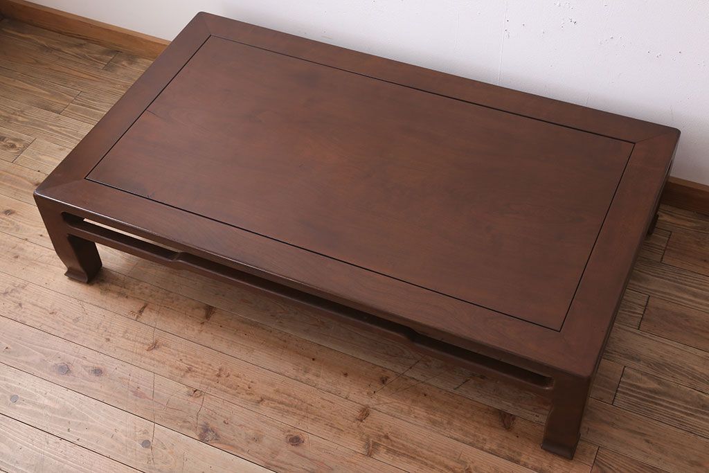 アンティーク家具　和製アンティーク　総欅材の座卓(センターテーブル)(3)