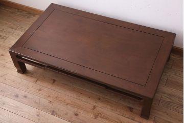 アンティーク家具　和製アンティーク　総欅材の座卓(センターテーブル)(3)