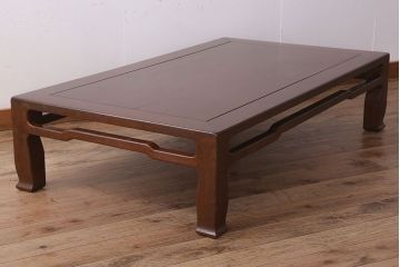 アンティーク家具　和製アンティーク　総欅材の座卓(センターテーブル)(3)