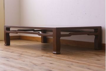 アンティーク家具　和製アンティーク　総欅材の座卓(センターテーブル)(3)