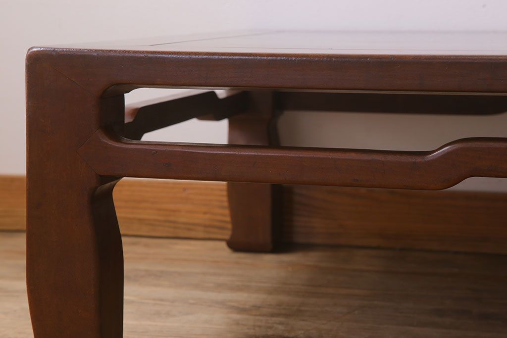 アンティーク家具　和製アンティーク　総欅材の座卓(センターテーブル)(3)