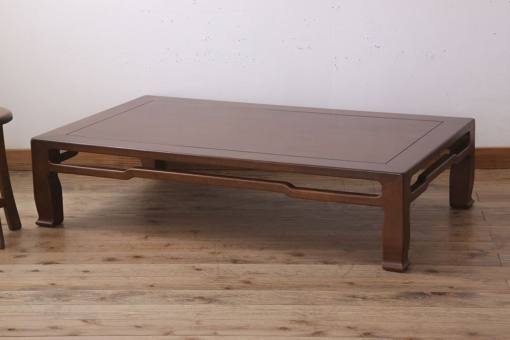 アンティーク家具　和製アンティーク　総欅材の座卓(センターテーブル)(3)