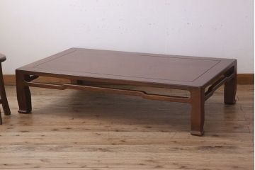 アンティーク家具　和製アンティーク　総欅材の座卓(センターテーブル)(3)