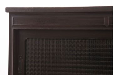 アンティーク家具　和製アンティーク　前面唐木・黒檀材!脚付きローボード(ハーモニカたんす・音色箪笥)