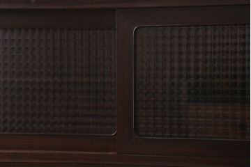 アンティーク家具　和製アンティーク　前面唐木・黒檀材!脚付きローボード(ハーモニカたんす・音色箪笥)