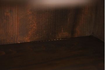 アンティーク家具　和製アンティーク　前面唐木・黒檀材!脚付きローボード(ハーモニカたんす・音色箪笥)