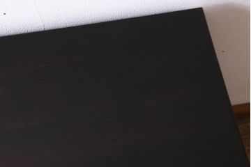 アンティーク家具　アンティーク　モダンな前面黒檀の脚付きローボード(テレビボード)(2)