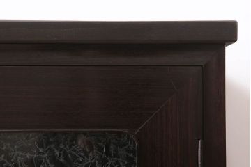 アンティーク家具　アンティーク　モダンな前面黒檀の脚付きローボード(テレビボード)(2)