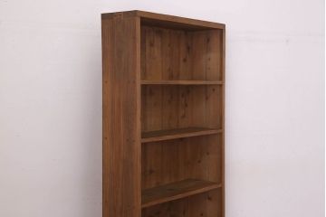 アンティーク家具　杉材製　古い木味のシンプルでナチュラルな本棚(飾り棚)