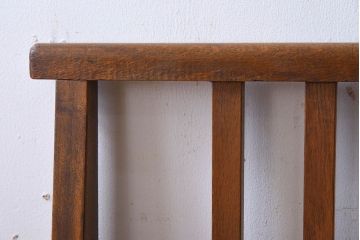 レトロ家具　昭和レトロ　古いナラ材製の小さなアンティークチェア