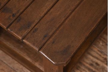 レトロ家具　昭和レトロ　古いナラ材製の小さなアンティークチェア