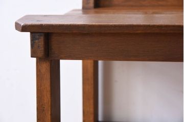 レトロ家具　昭和レトロ　古いナラ材製の小さなアンティークチェア