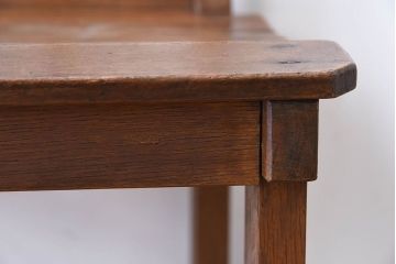 レトロ家具　昭和レトロ　古いナラ材製の小さなアンティークチェア