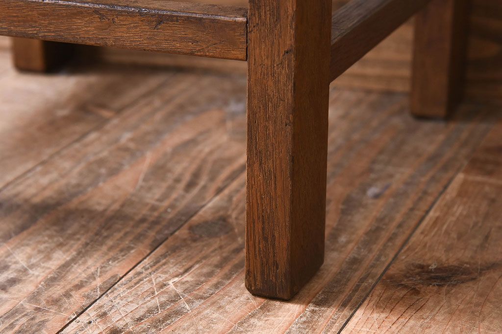 レトロ家具　昭和レトロ　古いナラ材製の小さなアンティークチェア