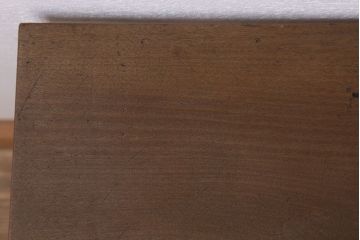 アンティーク家具　天板一枚板　朴の木　シンプルな鉄脚ベンチ