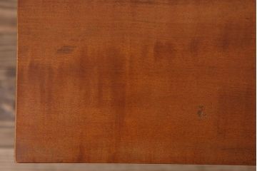 アンティーク家具　天板一枚板　栃の木　シンプルな鉄脚ベンチ