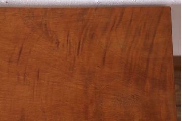 アンティーク家具　天板一枚板　栃の木　シンプルな鉄脚ベンチ