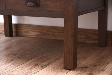 レトロ家具　古い栓材製のレトロなアンティーク文机