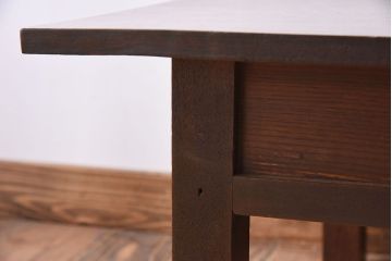 レトロ家具　古い栓材製のレトロなアンティーク文机