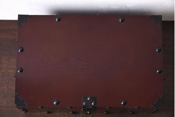 アンティーク雑貨　中古　金具付き千両箱(木箱・収納箱)