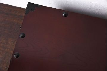 アンティーク雑貨　中古　金具付き千両箱(木箱・収納箱)