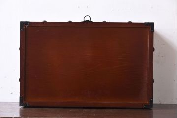アンティーク雑貨　中古　金具付き千両箱(木箱・収納箱)