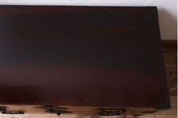 アンティーク家具　明治大正期　前面欅材の時代箪笥ローボード