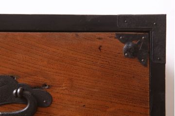 アンティーク家具　明治大正期　前面欅材の時代箪笥ローボード