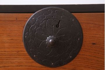 アンティーク家具　明治大正期　前面欅材の時代箪笥ローボード