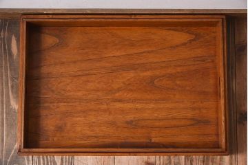 アンティーク雑貨　総桐材　古い木製のアンティーク衣装盆2つセット(トレー)