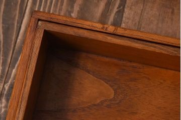 アンティーク雑貨　総桐材　古い木製のアンティーク衣装盆2つセット(トレー)