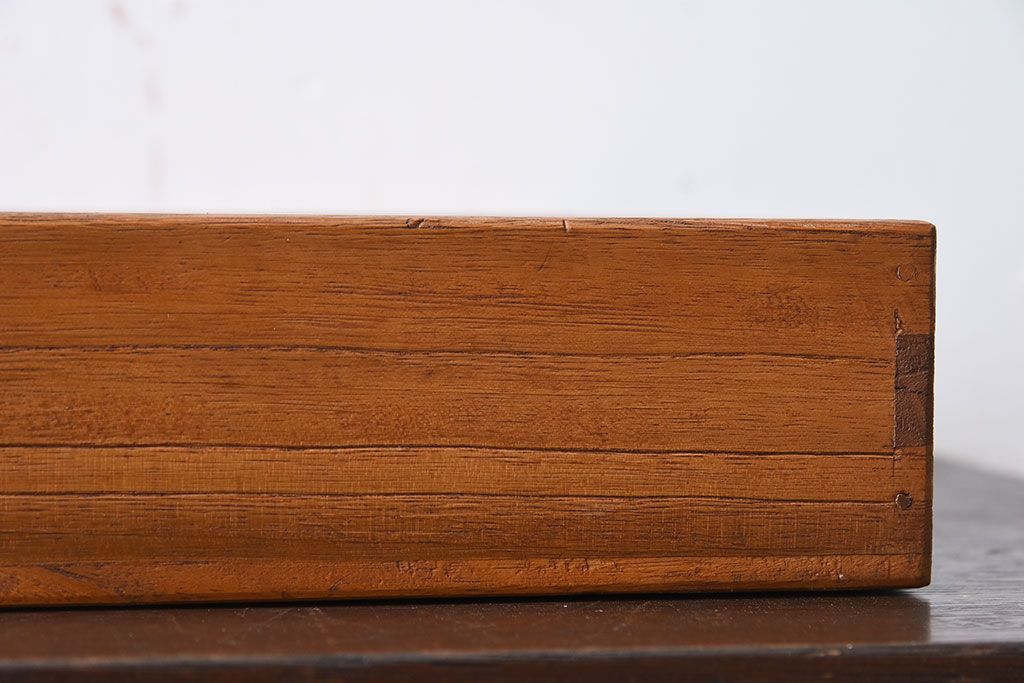 アンティーク雑貨　総桐材　古い木製のアンティーク衣装盆2つセット(トレー)